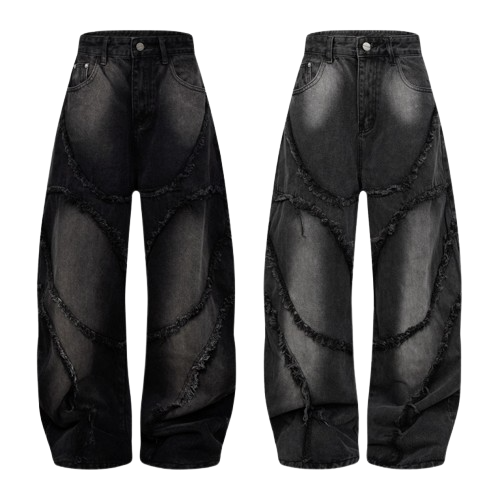 ROKT. Eclipse Distressed Wide-Leg Jeans