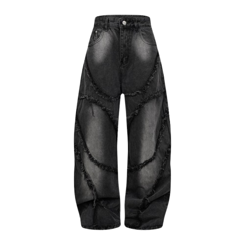 ROKT. Eclipse Distressed Wide-Leg Jeans